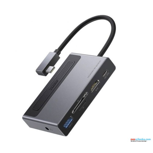 Baseus Magic Multifunctional Type-C HUB  (Type C to USB3.0*1 / HDMI*1 / 3.5MM Sterio *1 / SD & TF*1 / PD*1) 